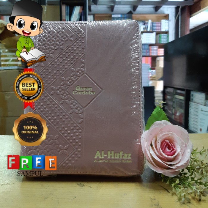 Al Quran Al hufaz Resleting/ Agenda Series muslimah A5 cordoba - peach