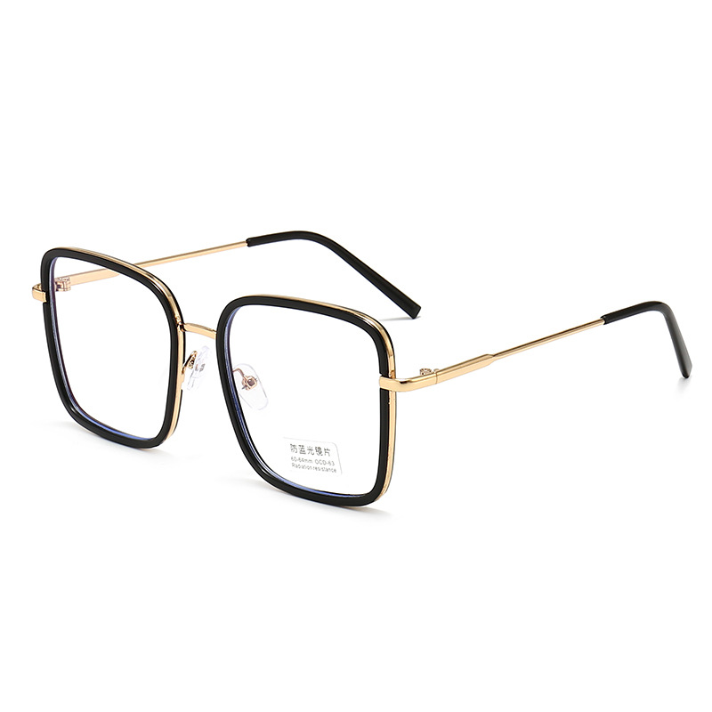 (YUZHU) TERSEDIA &amp; COD Oversized Frame Kacamata Anti Radiasi Wanita Transparent Frame Kacamata Korean Gaya Cewek