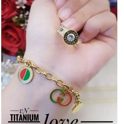 TiTanium set gelang cincin p739