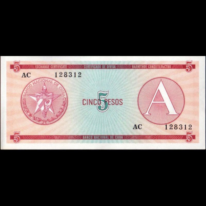 Uang Kuno Luar Atau Asing 5 Pesos Cuba Tahun 1985