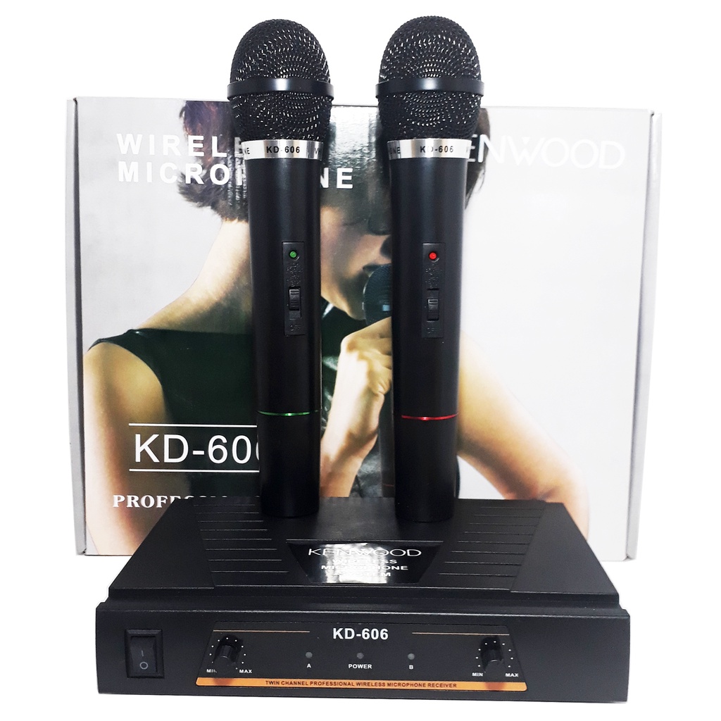 KENWOOD KD-606 Microphone Wireless Mikrofon double mic karaoke tanpa kabel