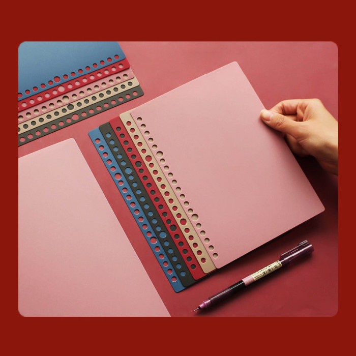 

Eklusif Cover Sampul Binder Loose Leaf / Diy Plastic Binder Cover Retro Color Bergaransi