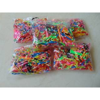 Karet ikat  rambut  model jepang  kemasan plastik 1pack harga 