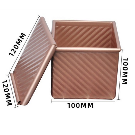 MINI TOAST BOX Cube Persegi CARBON STEEL ROSEGOLD NONSTICK TEBAL Merk Lisse