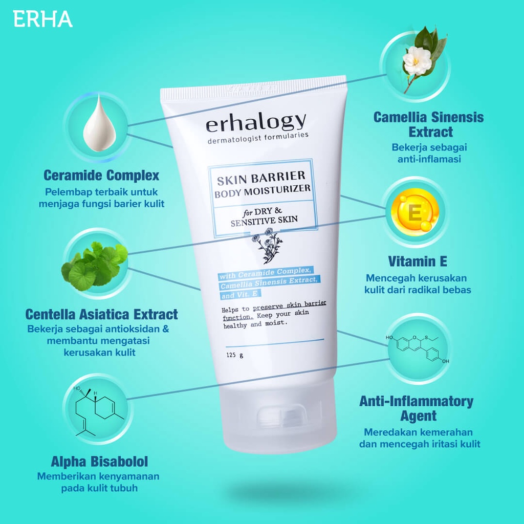 ERHA ERHALOGY GENTLE SKIN BARRIER BODY MOISTURIZER 125G