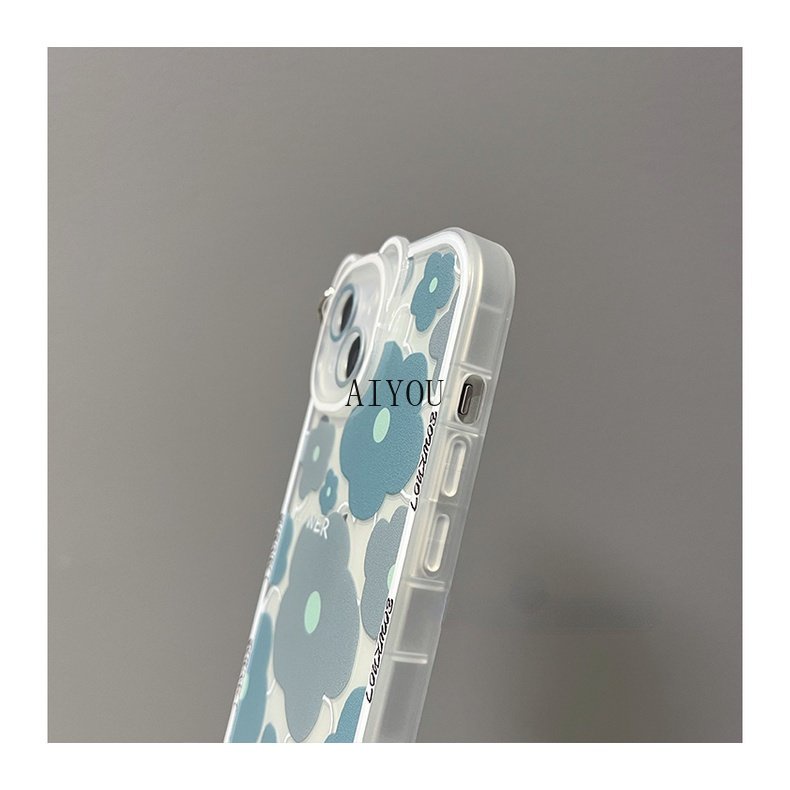 Soft case Pelindung Transparan Motif Bunga Dengan Rantai Untuk iPhone 14 Pro MAX 11 12 13 Pro MAX X XR XS MAX 12Pro