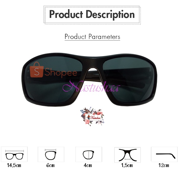 Kacamata Sepeda Bersepeda Olahraga Untuk Wanita Pria Sunglasses Cycling Lari Sports Kacamata Gaya Sporty Model Wrap Arounds Unisex