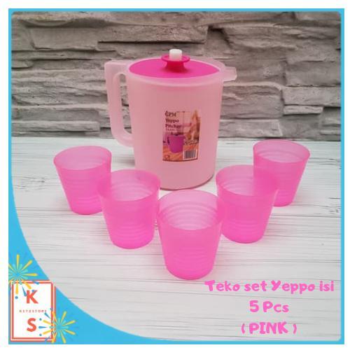 Teko Gelas Set Plastik Yeppo Beranak 5 in 1