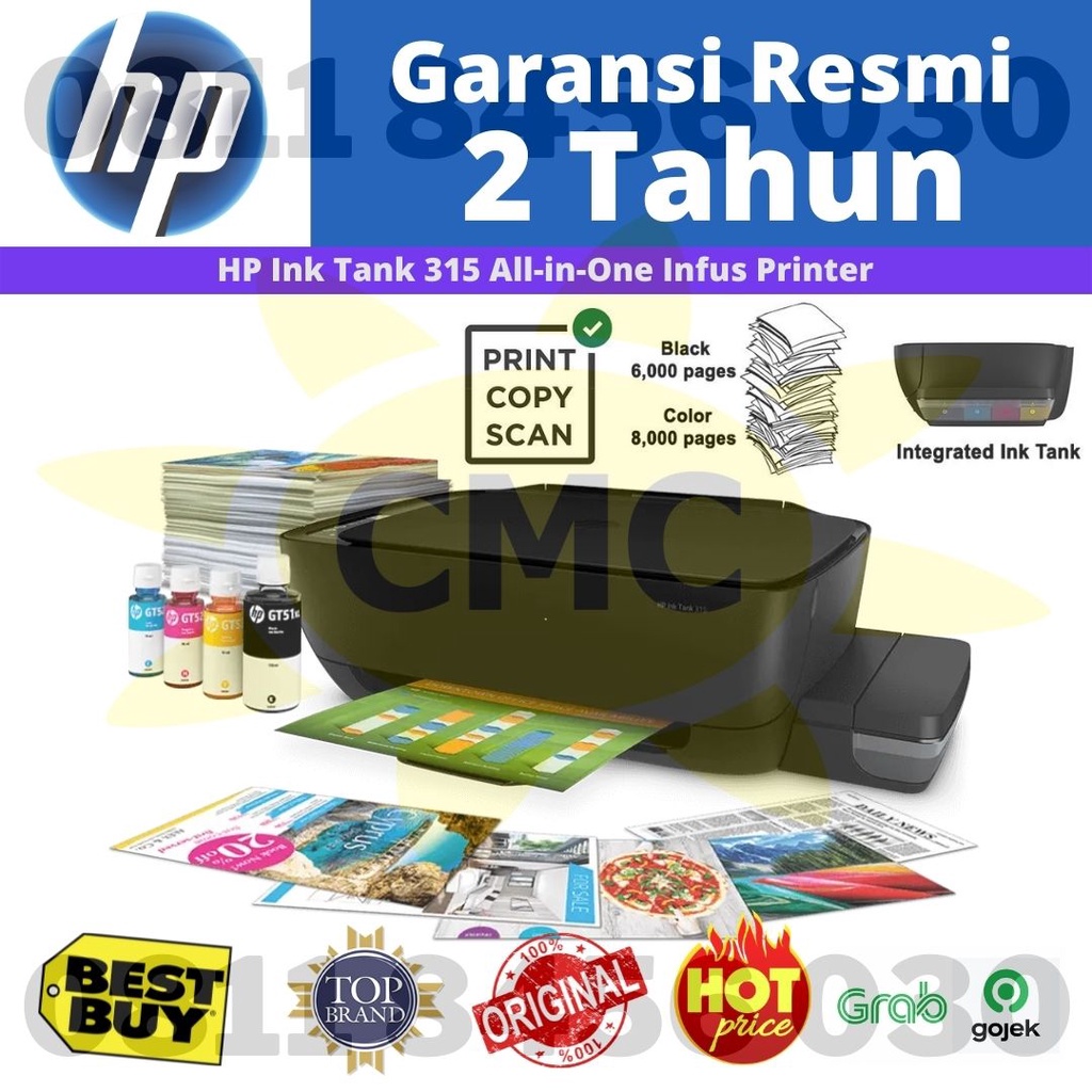 HP PRINTER Ink Tank 315 INFUS ALL IN ONE RESMI