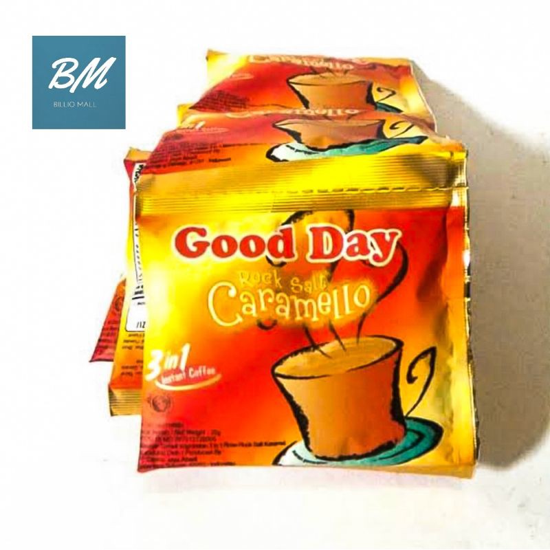 

Kopi Good Day Rock Salt Caramello Renceng 10 x 20 gr / Good Day Coffee Rock Salt Caramello Renteng 10 x 20 gr / Good Day Caramello
