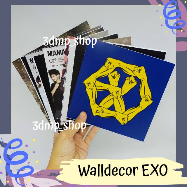 [18 Lembar] Walldecor Hiasan Dinding EXO KPOP wall decor album don't fight the feeling