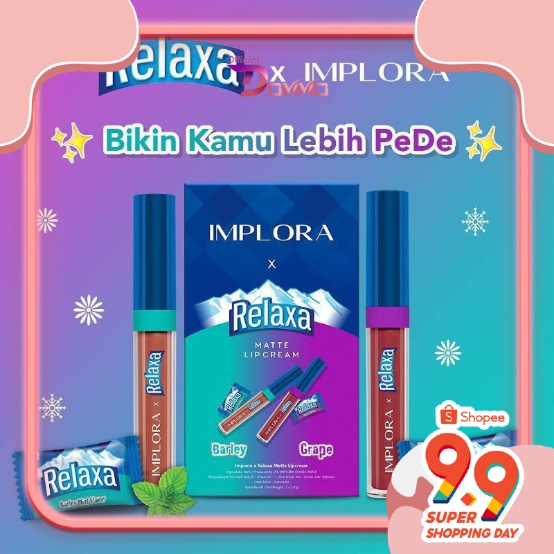 DOMMO - D8219 IMPLORA X RELAXA MATTE LIP CREAM /BARLEY/GRAPE LIMITED EDITION