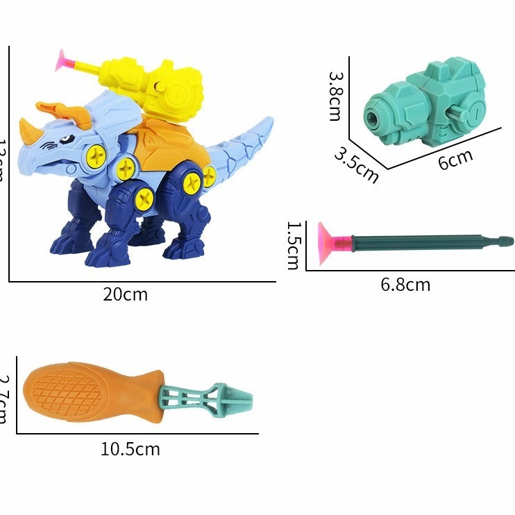 DIY Dinosaurus Peluncur Mainan Edukasi Anak Dinosaur dengan Skrup