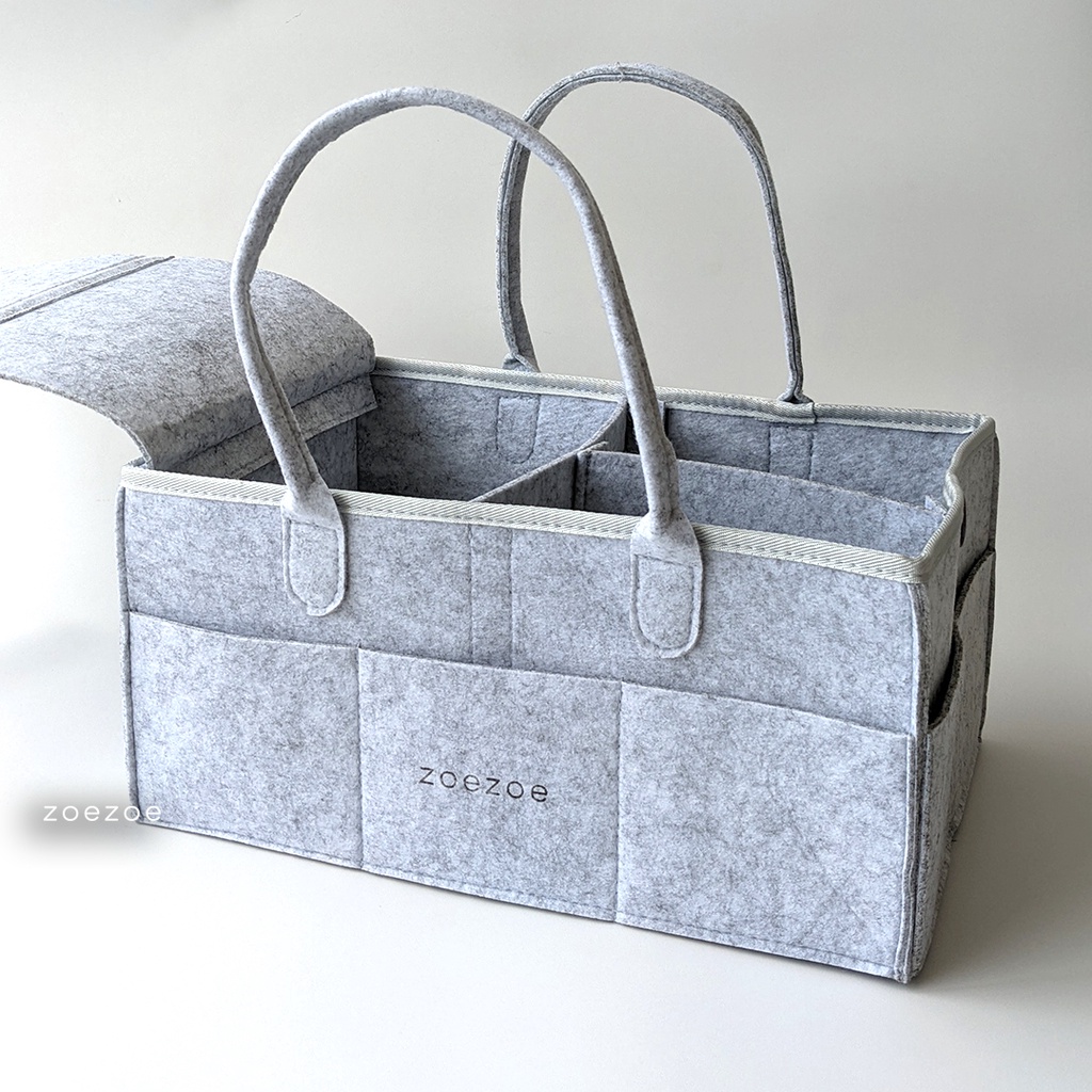 ZOEZOE Caddy Bag ada Tutup Diaper Organizer / Tas Popok Peralatan Bayi seperti Kinderkeen