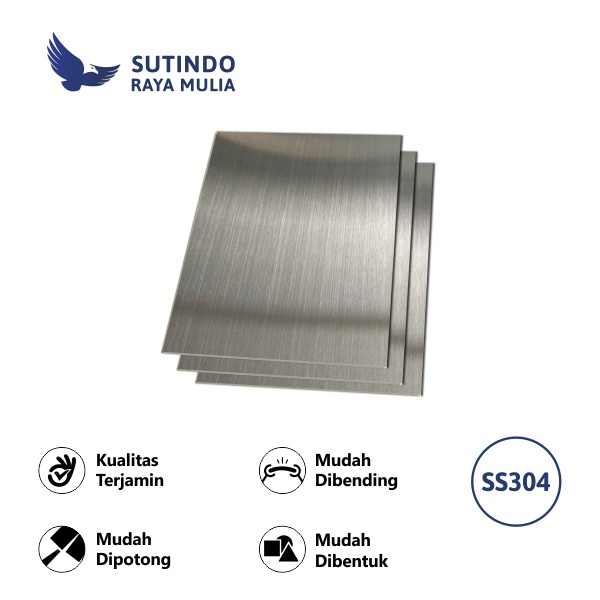 Jual Plat Stainless Steel 304 Finish HL 1.2MM X 4X8 Feet - Sutindo ...