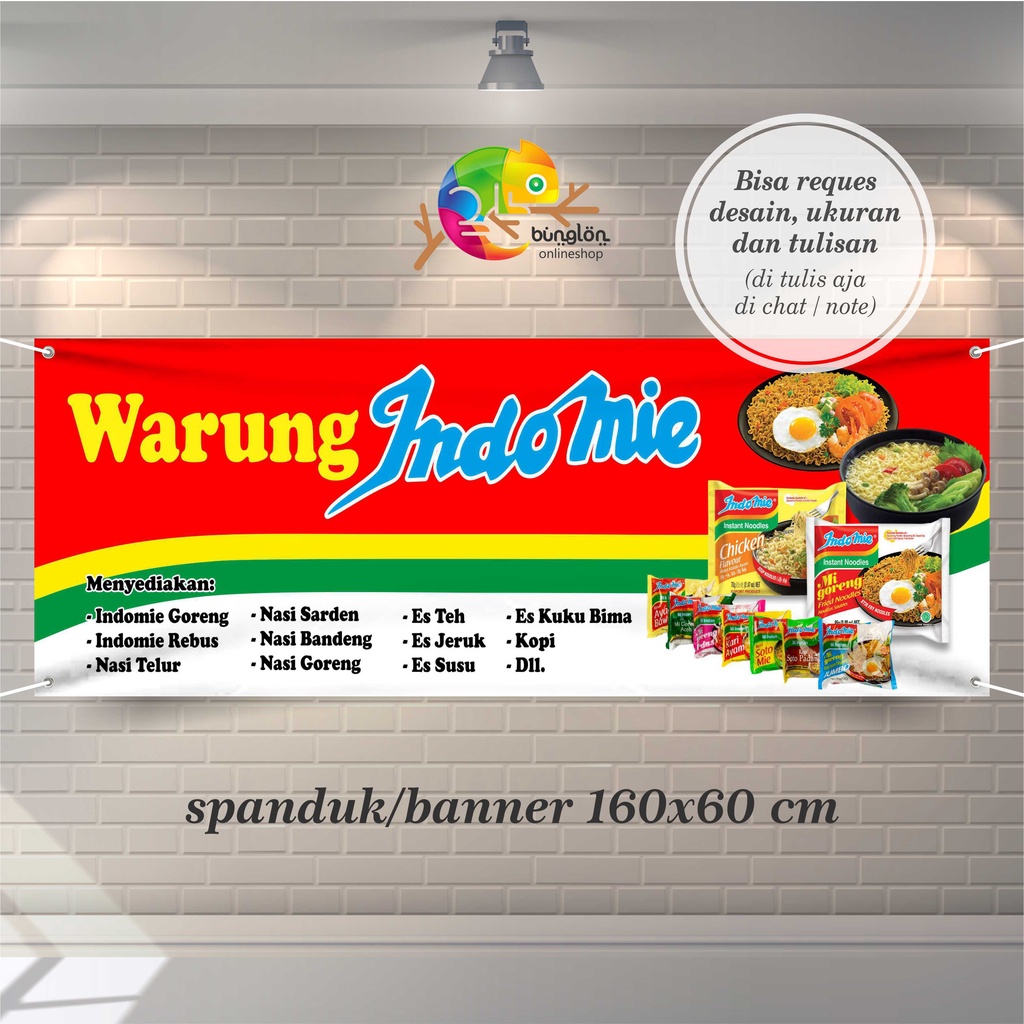 Jual Spanduk Banner Warmindo, Warung Indomie Murah, Model C | Shopee