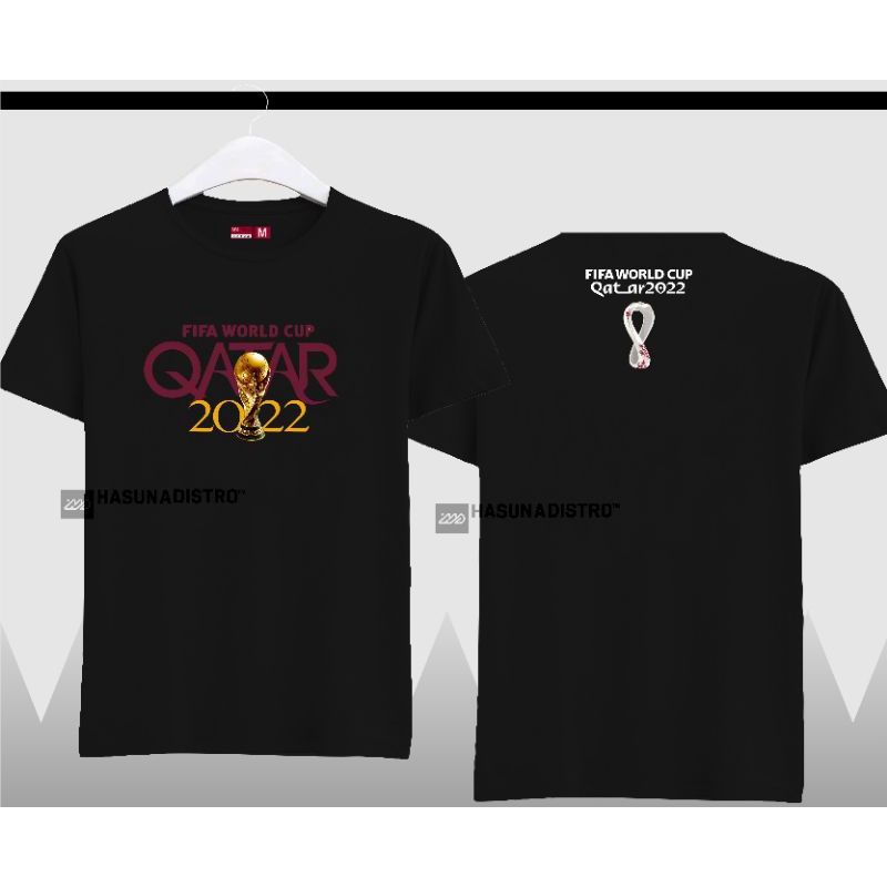 Kaos Piala Dunia Qatar 2022 Kaos Merchandise Fifa World Cup Distro Tangan Pendek Pria Wanita Dewasa