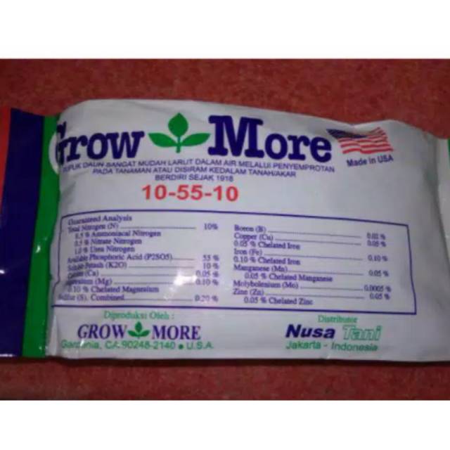 Pupuk bunga Dan daun - growmore 10 55 10