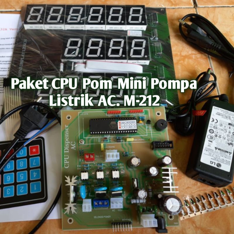 Paket CPU Pertamini Pom Mini Pompa Listrik AC Digital
