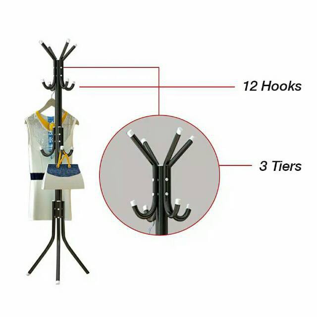 Stand Hanger COATRACK Gantungan Jaket Baju,Topi