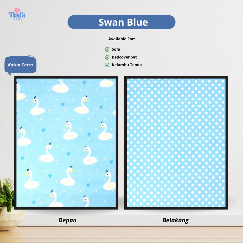 SOFA BABY TEMPAT TIDUR BAYI BANTAL KASUR BAYI MULTIFUNGSI NAFA BABY-SWAN BLUE