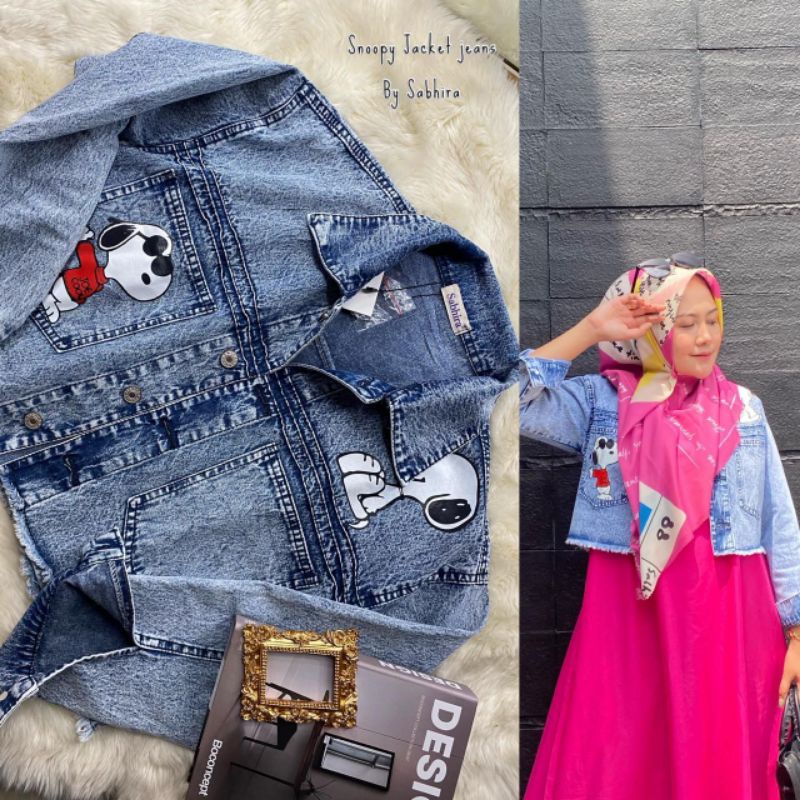 NEW CROP SET JAKET SNOOPY BY SABHIRA ORIGINAL TERBARU