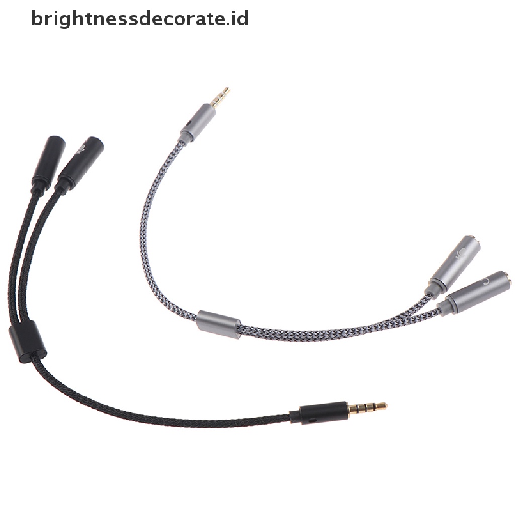 (Birth) Adaptor Splitter Jack Audio 3.5mm 1 Male Ke 2 Female Bentuk Y (Id)