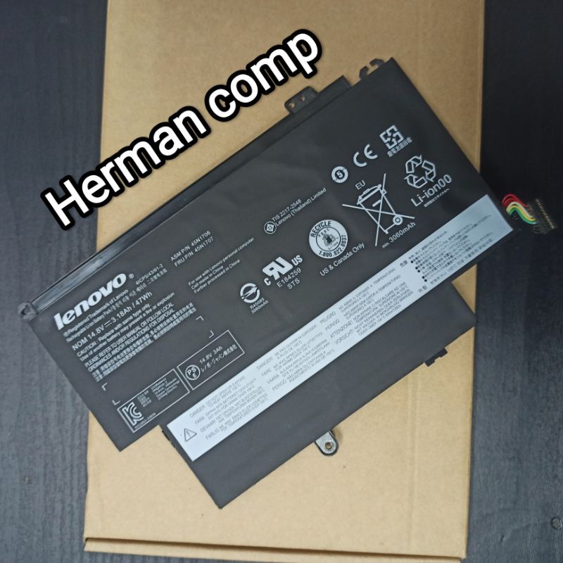 Original Baterai Laptop/NoteBook Lenovo Thinkpad YOGA S1 YOGA S12 ASM 45N1706 FRU 45N1707