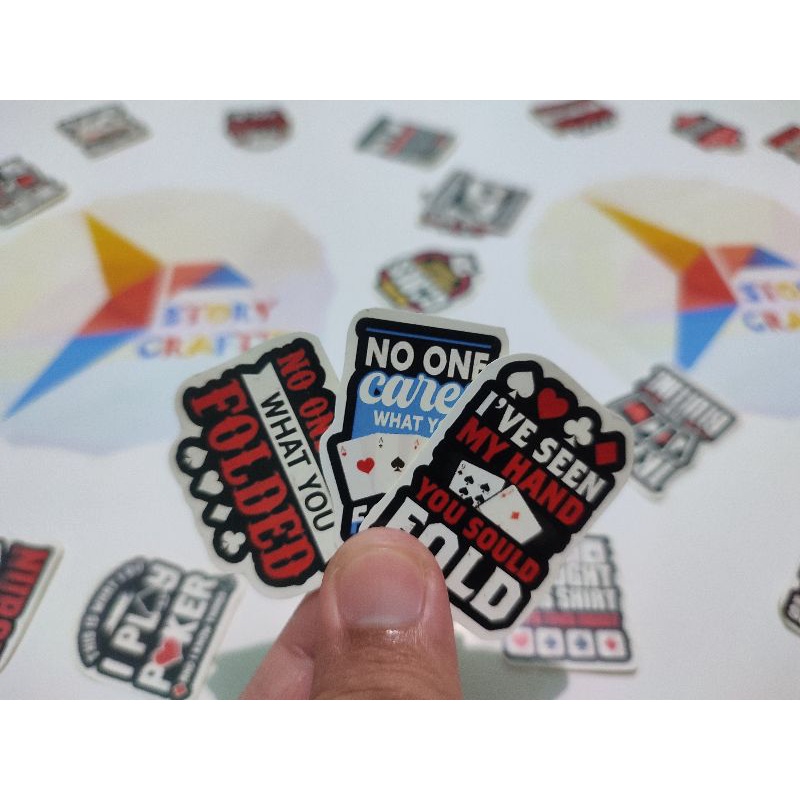 

Sticker Aestetic/Tumblr Animasi Kata Tulisan Poker Kawai Lucu Bahan Glosy Chromo Murah
