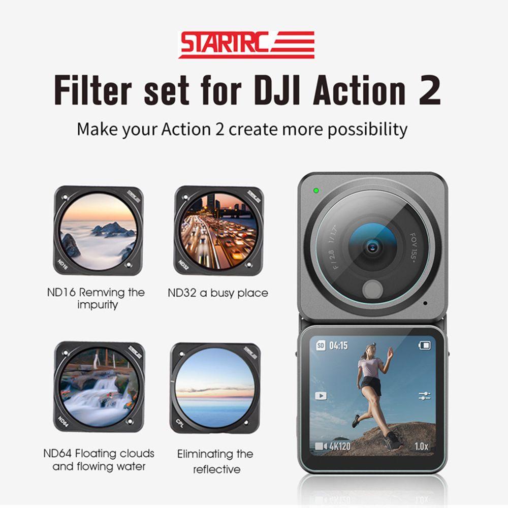 Preva Untuk DJI Action2 Filter Kaca Kamera Film Pelindung Lensa Optik