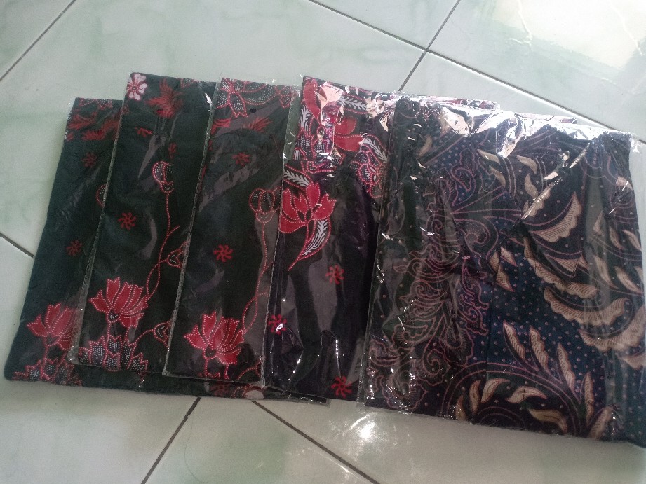 Kemeja Batik Pria Size  M L Xl Xxl Bswart Batik Hrb026 Kenongo Hem Panjang Padi