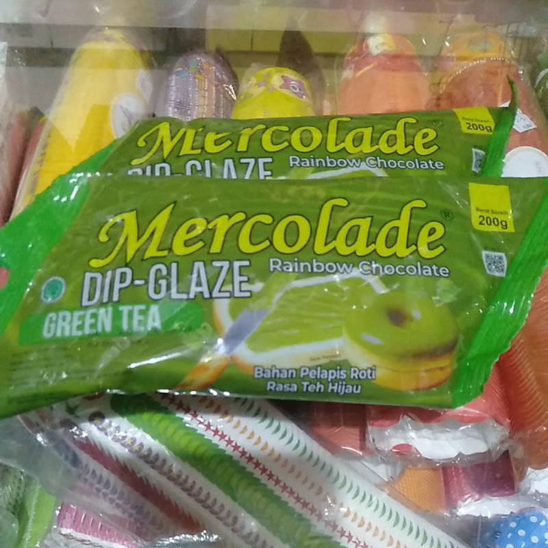 

glaze mercolade green tea 200g | dip glaze mercolade Rasa teh hijau kemasan 200g