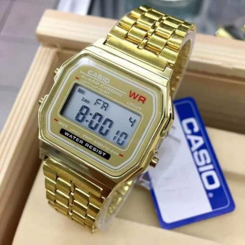 Jam Tangan Pria Wanita UniseX Casio Digital Rantai Kotak  F91W