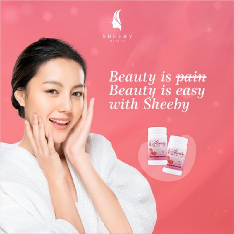 ‼️READY‼️SHEEBY BEAUTY COLLAGEN BPOM- SHEEBY MINUMAN PEMUTIH STRAWBERRY - SHEEBY BEAUTY MINUMAN SUPLEMEN PEMUTIH