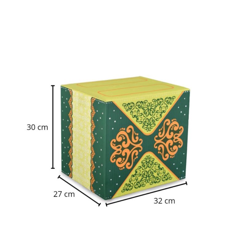 

Kardus Box Parsel Ramadan / Kardus Hampers Hijau (32x27x30 cm) 1 pcs