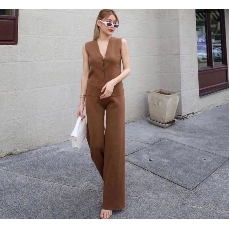 Vlovesjkt-(7869)Setelan knit import premium|Setelan wanita import murah