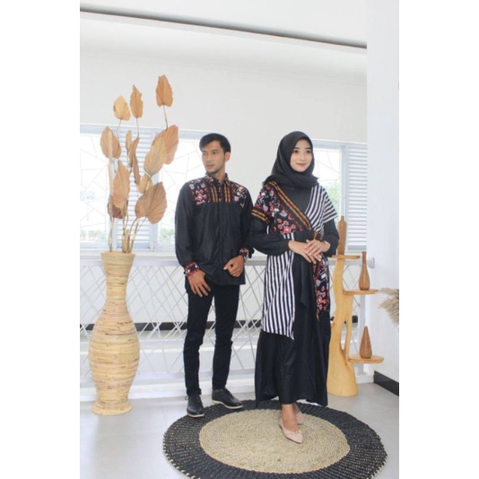 Sarimbit / Couple Batik Gamis Bahan Semi Sutera