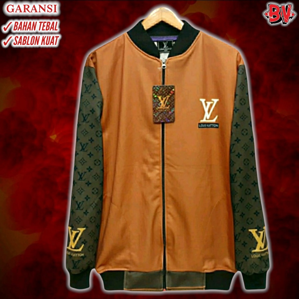 Jaket Lv Louis Vuitton Bomber Mirror Perpect Jacket Branded Lv Jaket Outerwear Jaket Lv Untuk Pria W