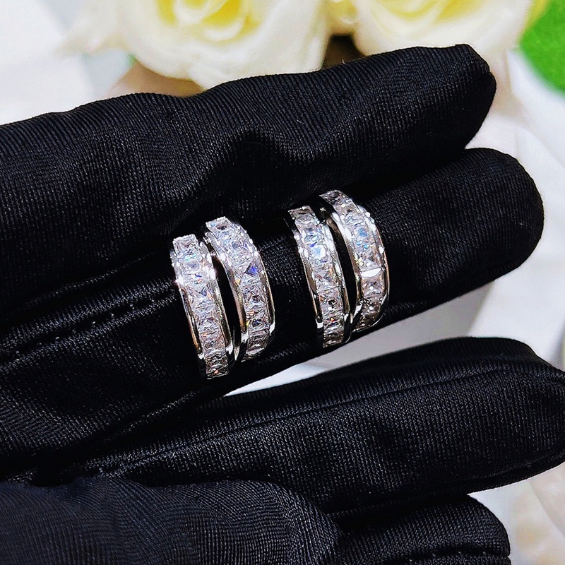 Anting Stud Zircon Arc Metal Gaya Korea Untuk Wanita