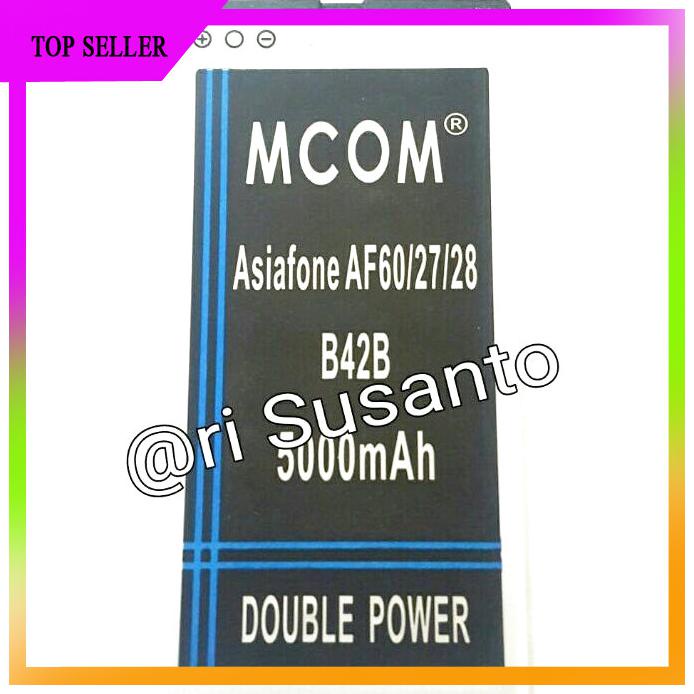 ACC HP BATERAI MCOM B42B ASIAFONE AF60 AF27 AF28 DOUBLE POWER 5000MAH