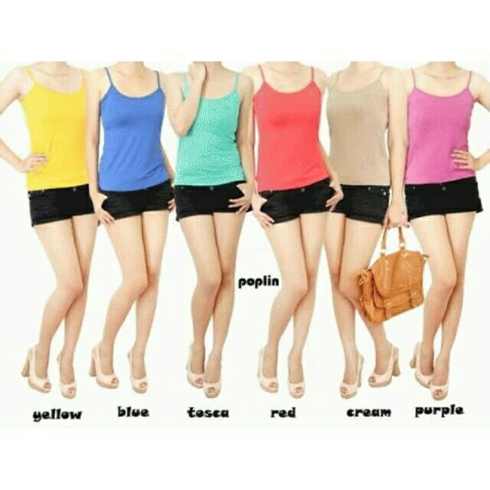 Tank Top Wanita- Tanktop Tali Kecil - Putih