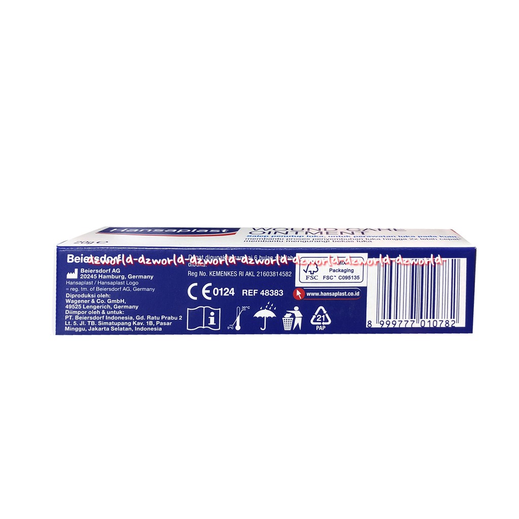 Hansaplast Wound Care Ointment 20gr Salep Penutup Luka Pada Kulit Hansa plast Krim Salap