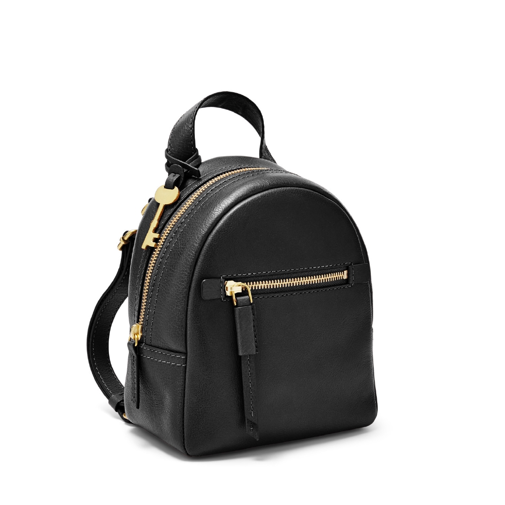 Fossil Megan Mini Backpack Leather Black ZB7916-001 Tas Wanita