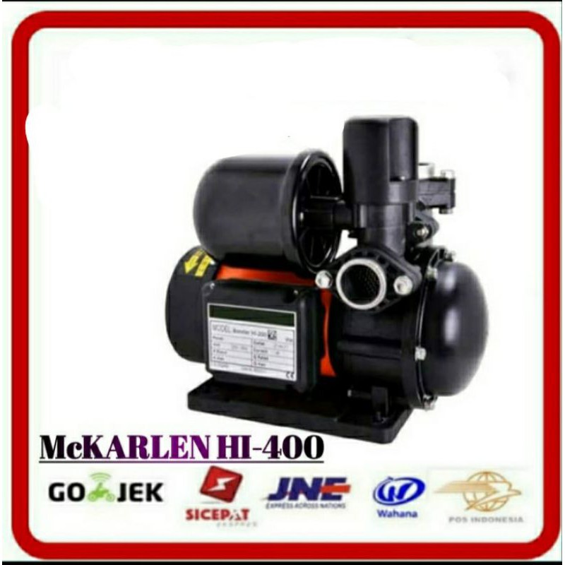 Pompa Air Bosster Super Silen  McKarlen HI400 Pompa dorong keran Kamar Mandi