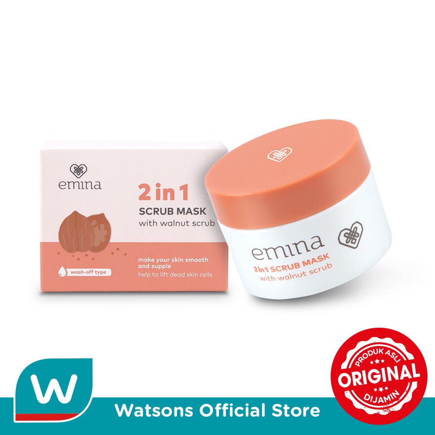 Emina 2 in 1 Scrub Mask 50ml