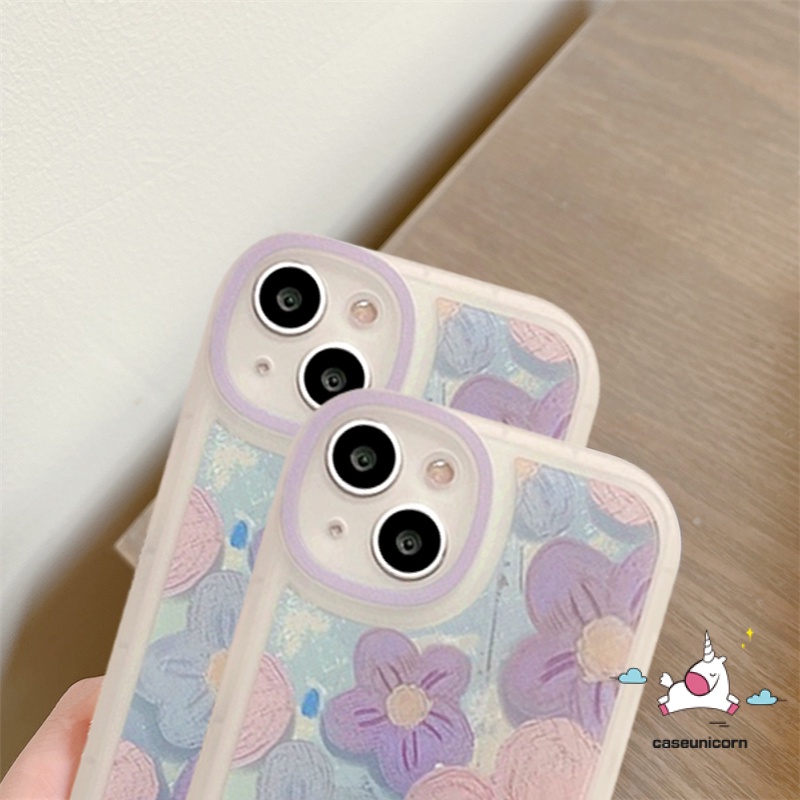 Case Redmi 12c A1 9 9A10 K40S 9C 10C 9T POCO M3 F4 X3 Pro X3 NFC Redmi Note10 10s 11 11S 9 8 9pro 10pro 11Pro 9s INS Retro Flowers Oval Perlindungan Lensa Shockproof Soft TPU Cover