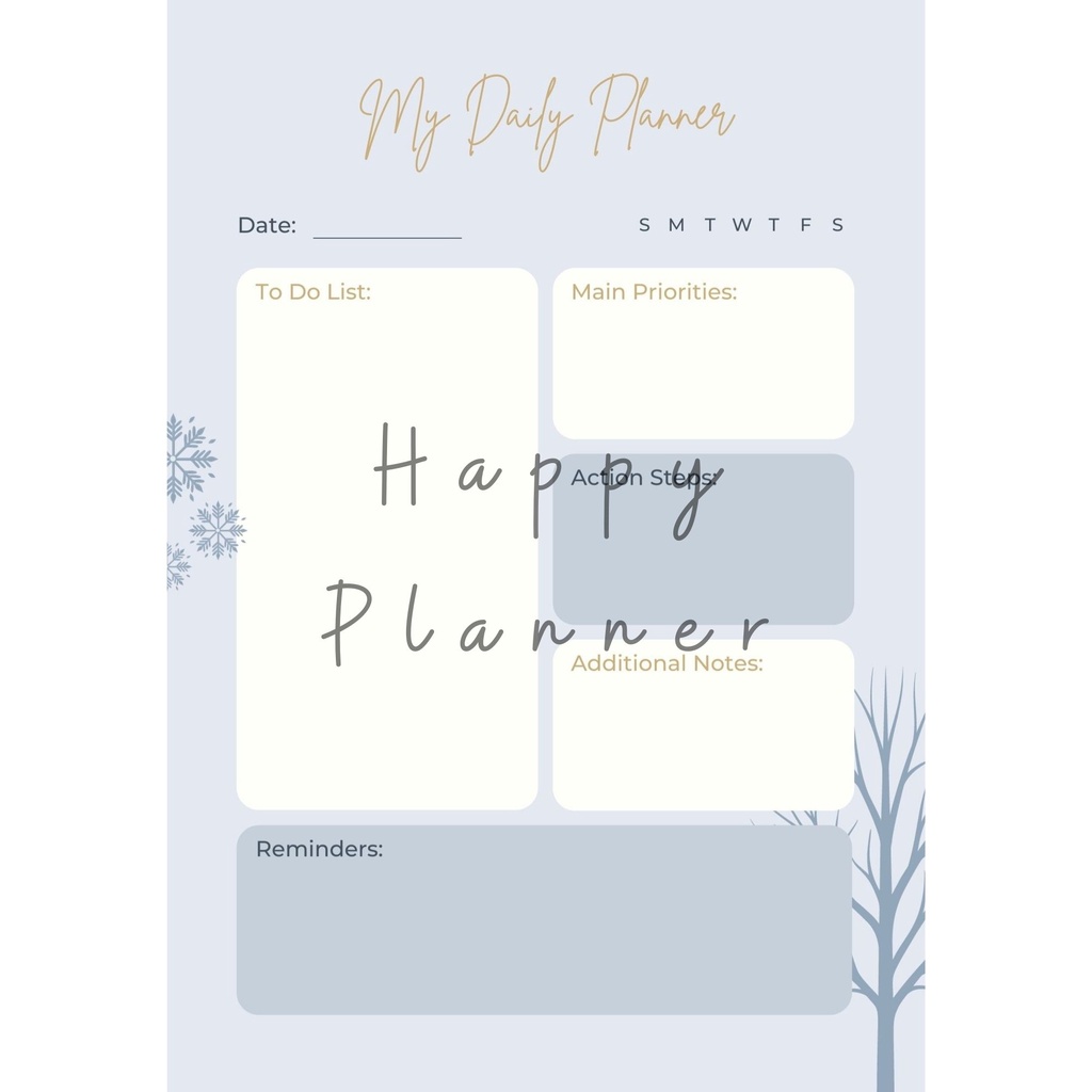 

20 _ Blue Monthly Planner