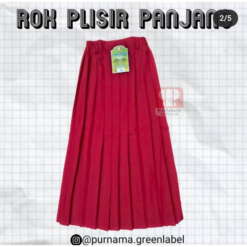 SERAGAM SD ROK Plisir / Plisket Panjang Purnama