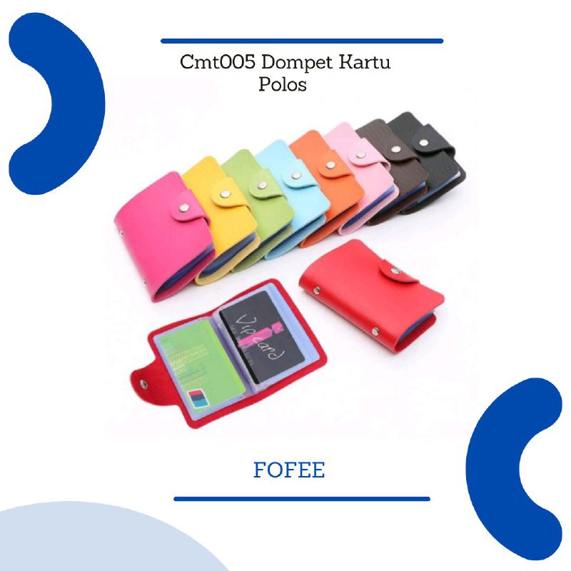 [IMPORT] - CMT005 Dompet Kartu Polos Warna warni/24 Kartu/Souvenir Pernikahan Kode D00