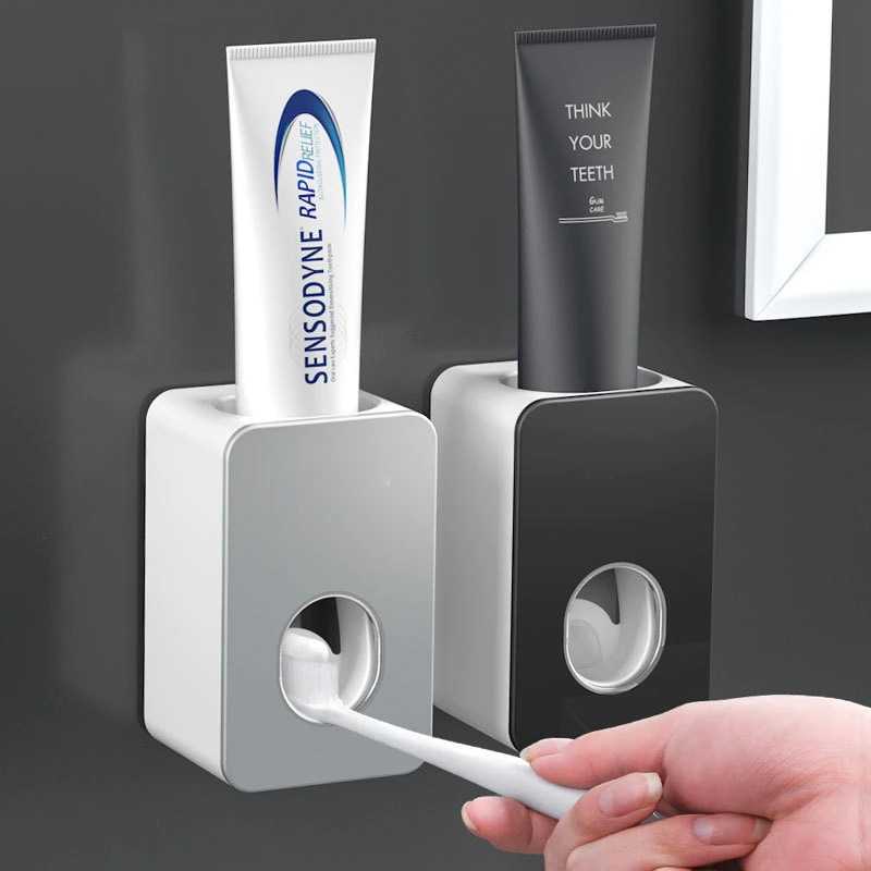 Dispenser Pasta Gigi Odol Modern Otomatis / Tooth Paste Auto Squeezer Tempat Odol Otomatis Tempel Dinding / Dispenser Odol Berkarakter Putar Tempel Gantung Dinding Kuat / Rak Pasta Gigi Pencet Otomatis Modern Model Baru Murah Original